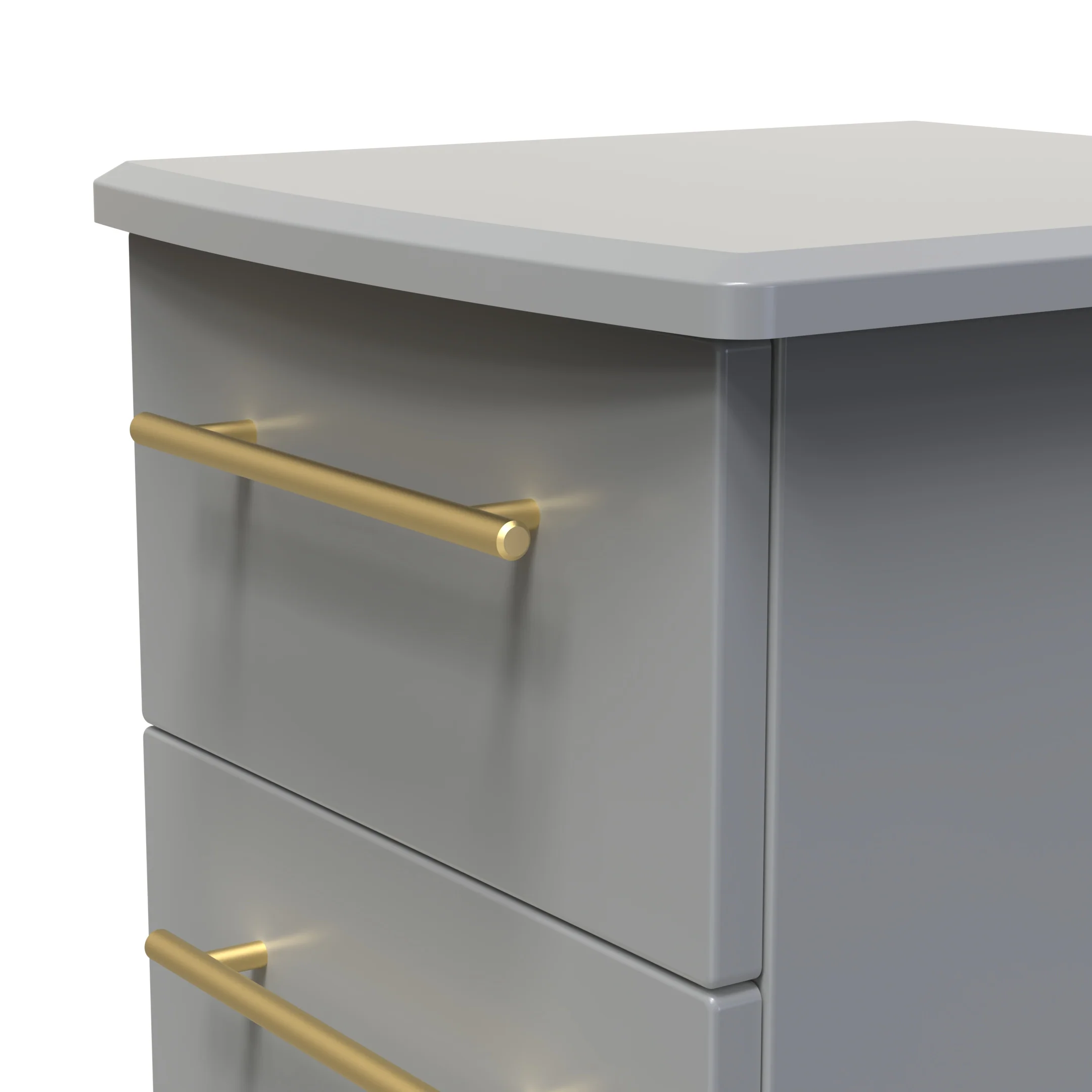 Ealing Ready Assembled 3 Drawer Bedside Cabinet in Dusk Grey - Image 7