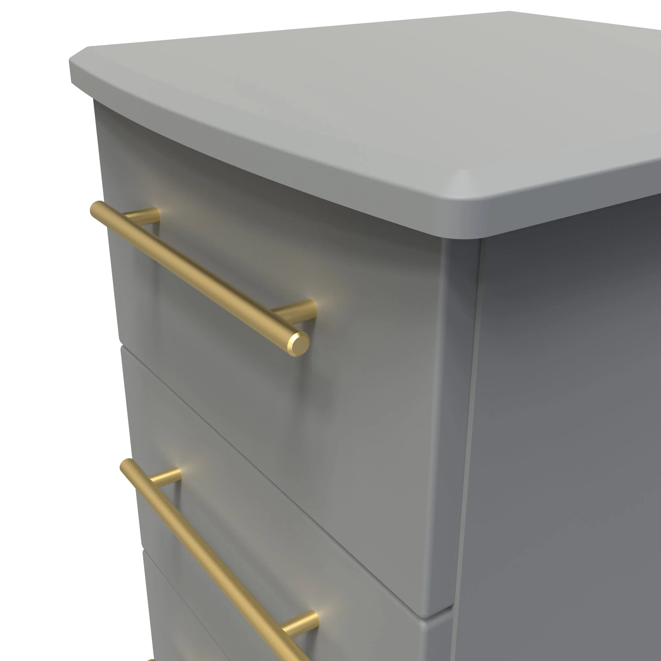 Ealing Ready Assembled 3 Drawer Bedside Cabinet in Dusk Grey - Image 8