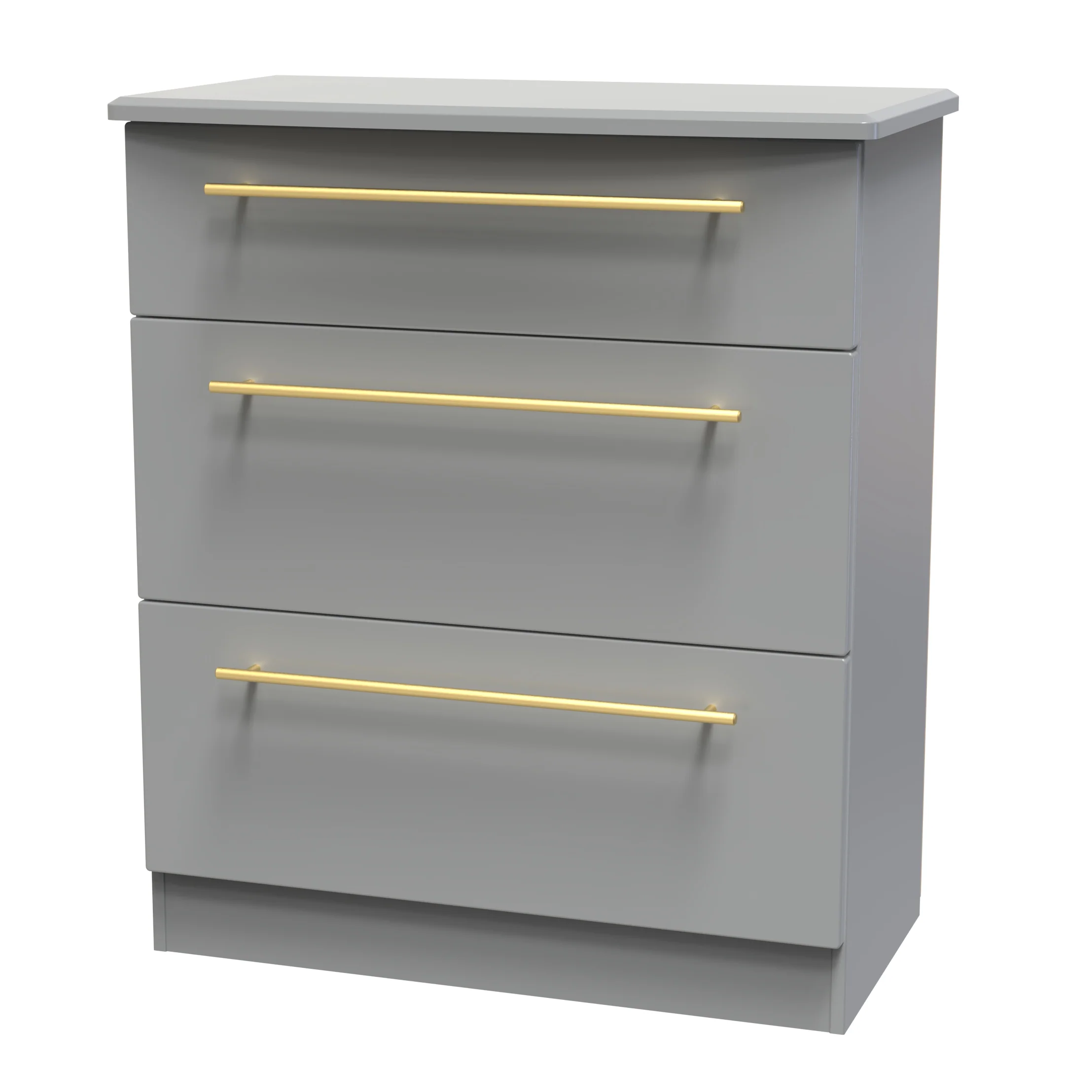 Ealing Ready Assembled 3 Drawer Deep Chest In Dusk Grey - Image 3
