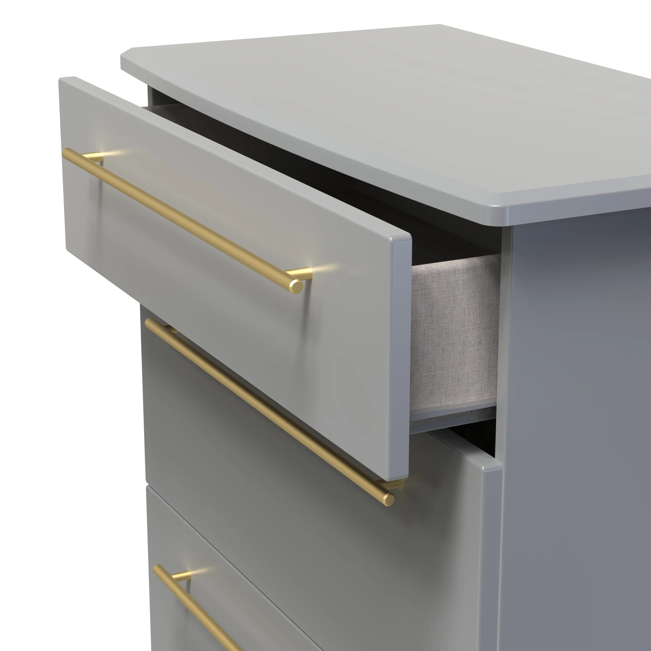 Ealing Ready Assembled 3 Drawer Deep Chest In Dusk Grey - Image 5