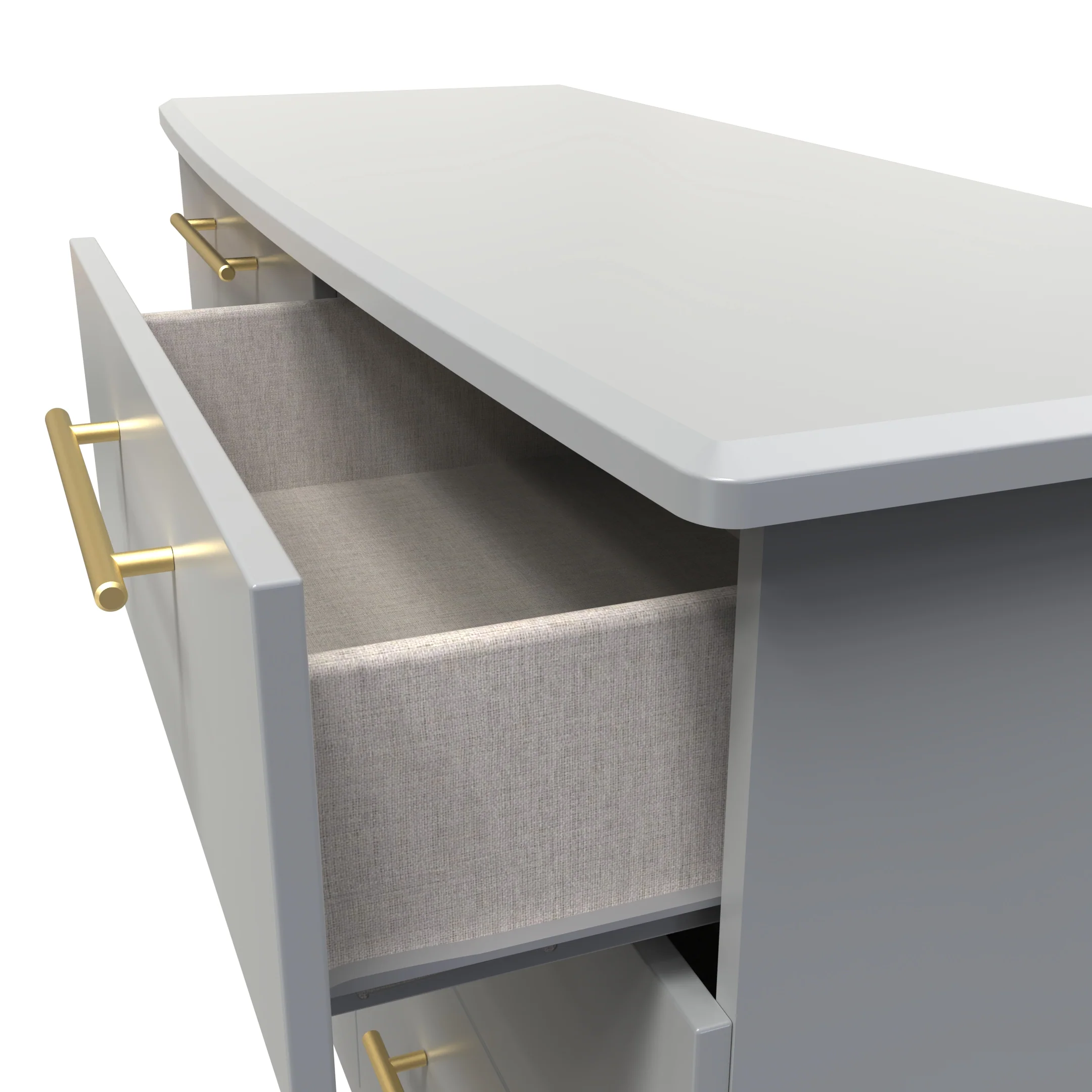 Ealing Ready Assembled 6 Drawer Wide Chest in Dusk Grey - Image 10
