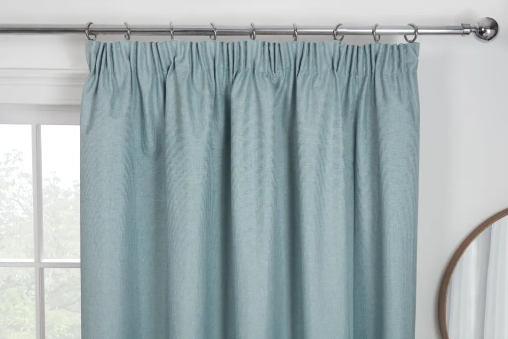 ECLIPSE DUCK EGG 3" PENCIL PLEAT CURTAINS - Image 2