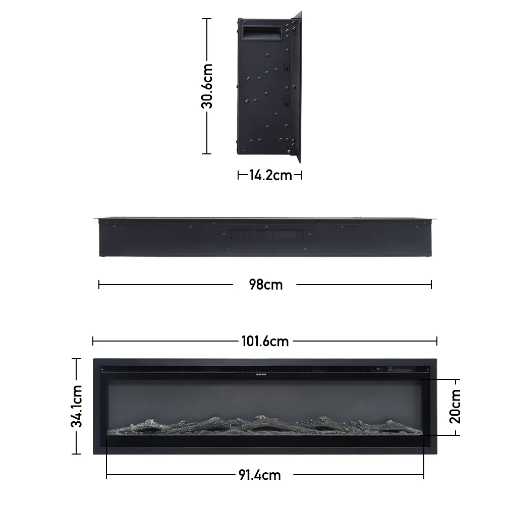 Electric Fireplace With Remote 12 Flame Colours 1500W - Image 7