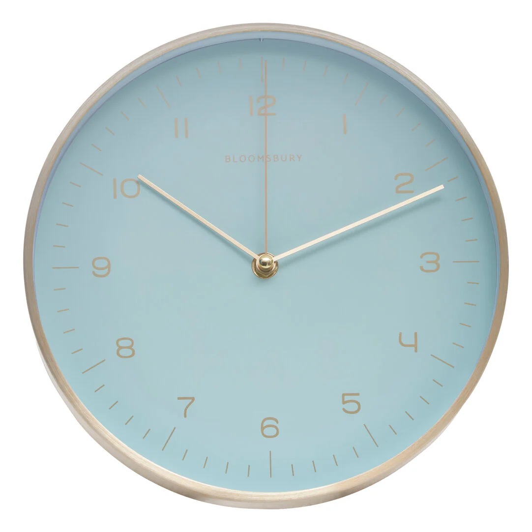 Elko Gold And Mint Green Finish Wall Clock