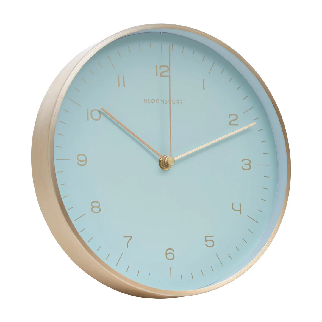 Elko Gold And Mint Green Finish Wall Clock - Image 2