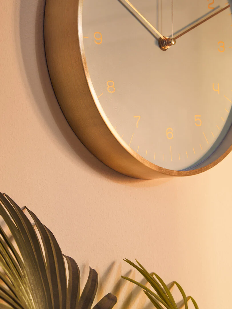Elko Gold And Mint Green Finish Wall Clock - Image 4