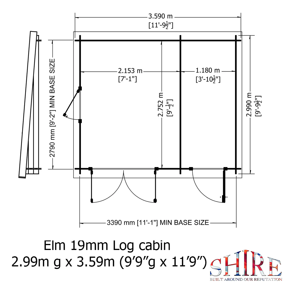 Elm Log Cabin With Storage - Image 7