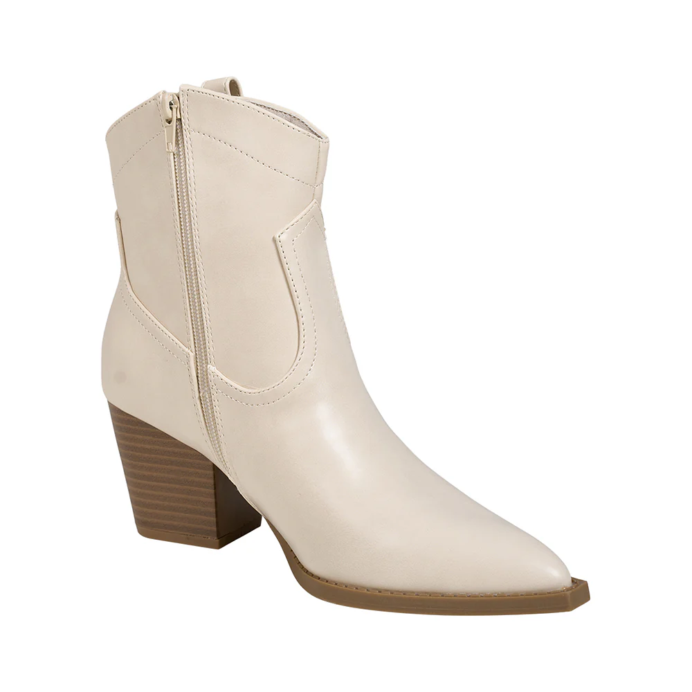 Embroidered Pointed Toe Cowboy Ankle Boots with Block Heel - Image 5