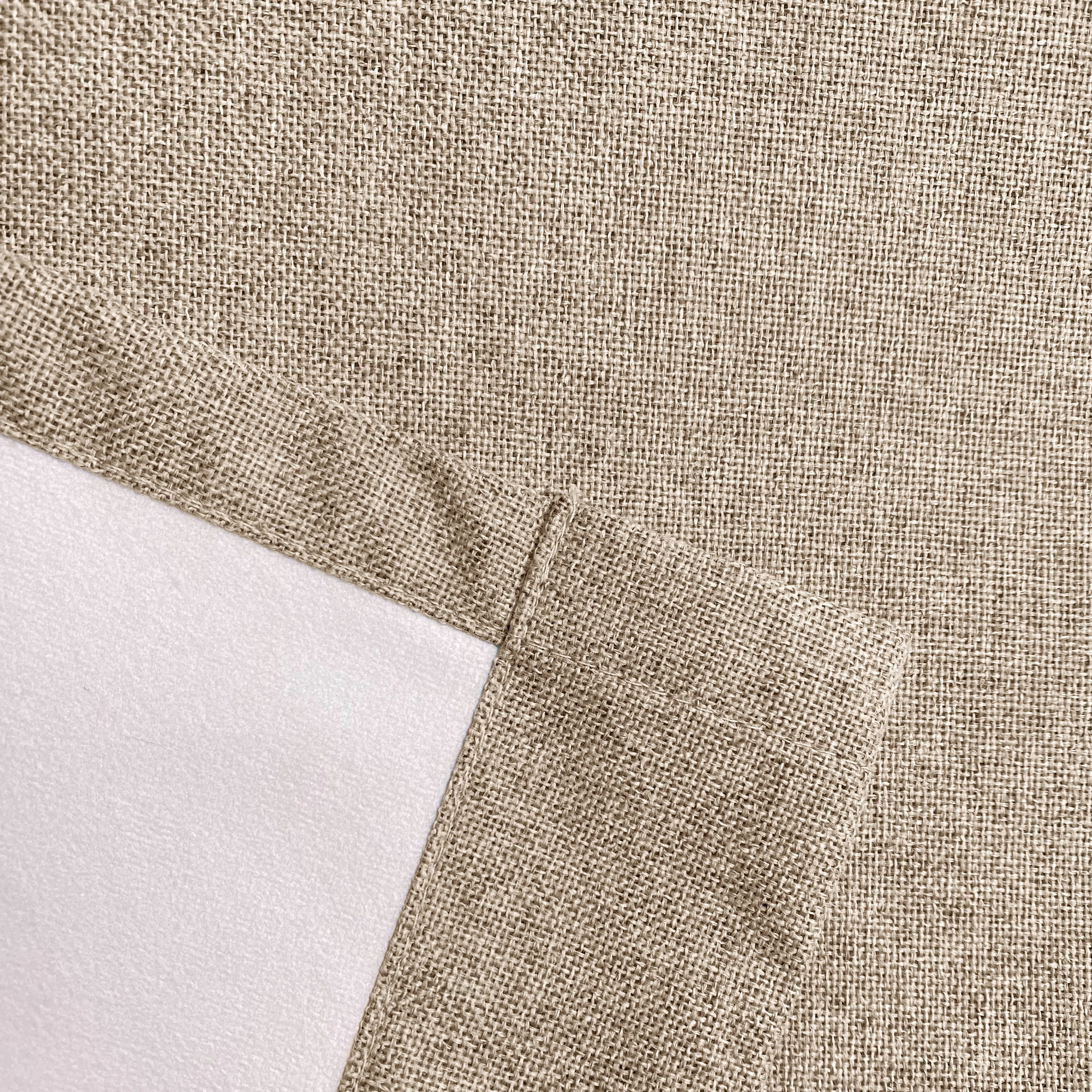 Enhanced Living Austin 100% Blackout, Thermal Natural Cream/Beige Curtains With Eyelet Header - Pair - Image 5