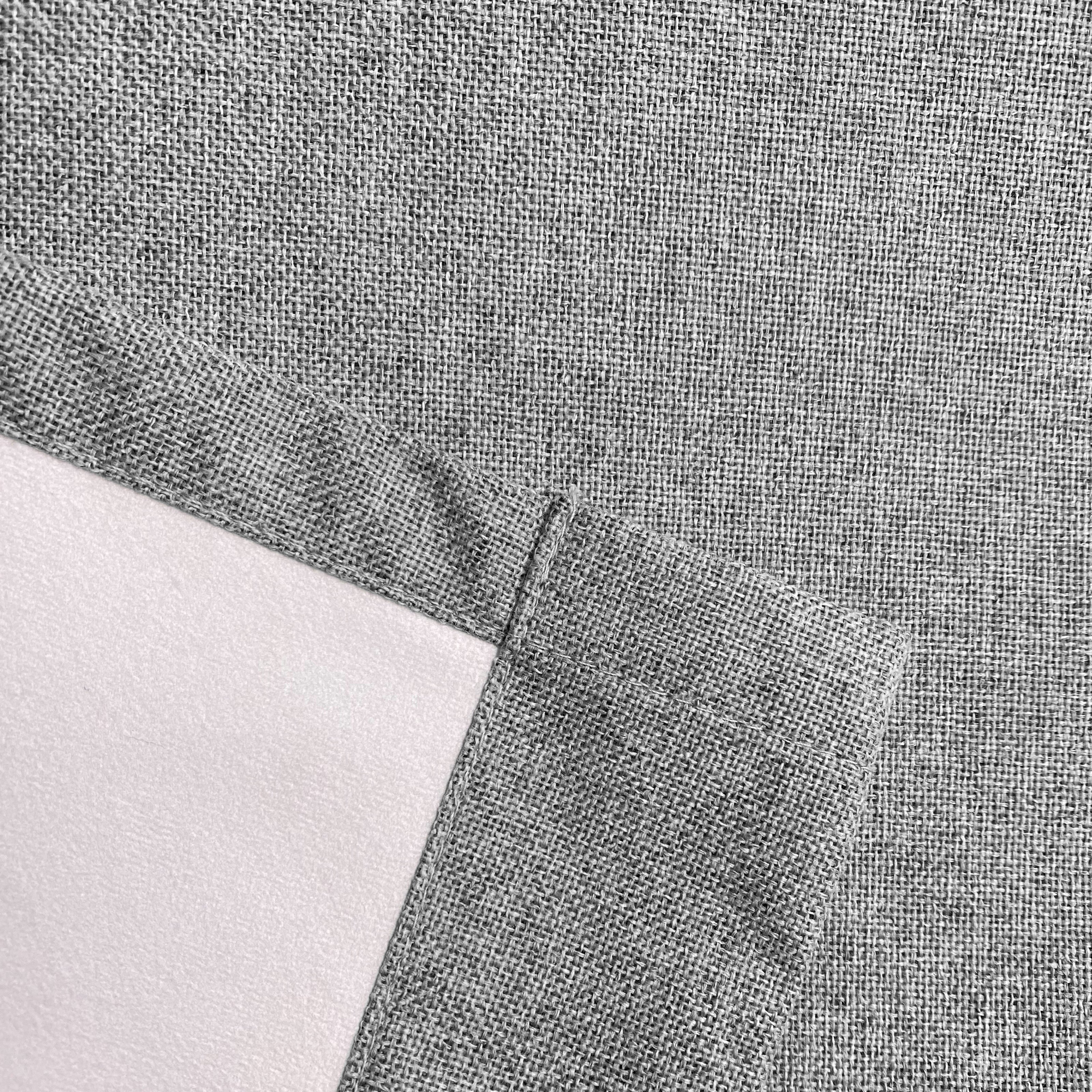 Enhanced Living Dallas 100% Blackout Thermal Grey Curtains With 3" Tape Top Header - Pair - Image 5