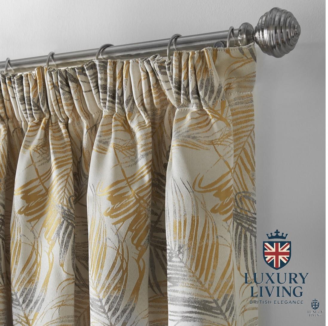 Fiji Jacquard Pencil Pleat Taped Top Curtains - Image 5