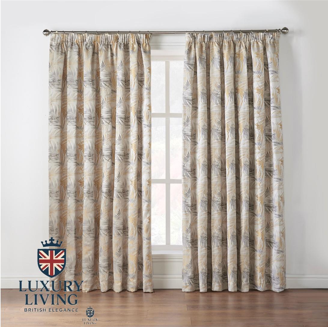 Fiji Jacquard Pencil Pleat Taped Top Curtains - Image 6