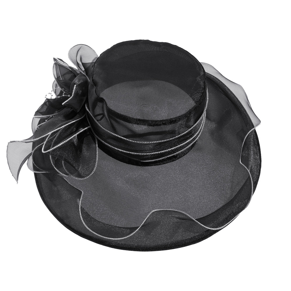 Floral Organza Wide-brim Sun Hat - Image 22
