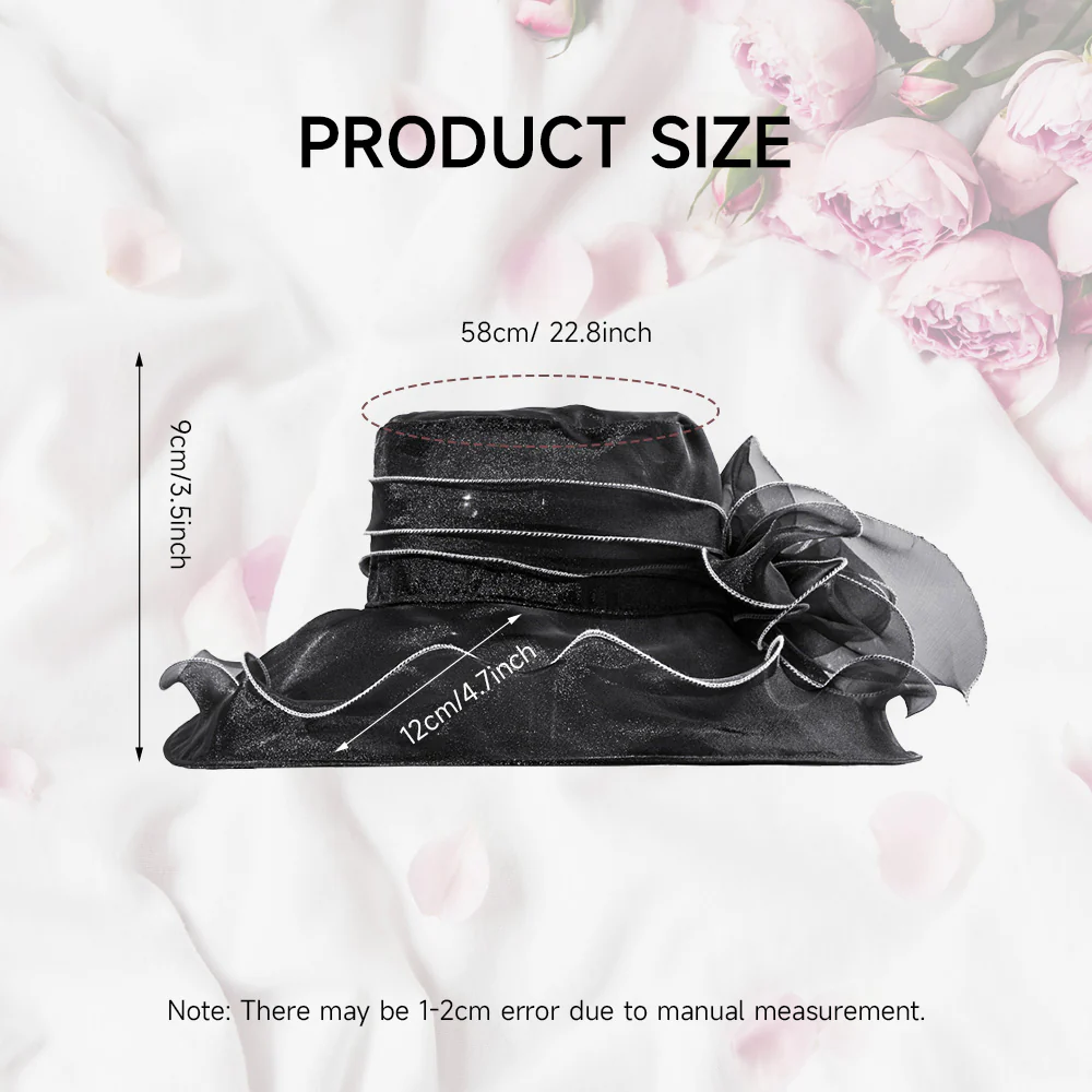 Floral Organza Wide-brim Sun Hat - Image 25