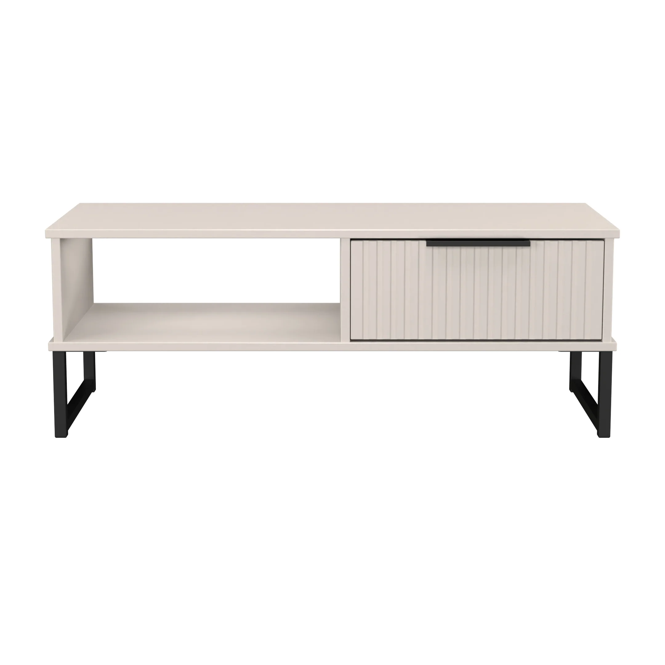Fluted 1 Drawer Coffee Table in Kashmir Matt - Ready Assembled - Image 2