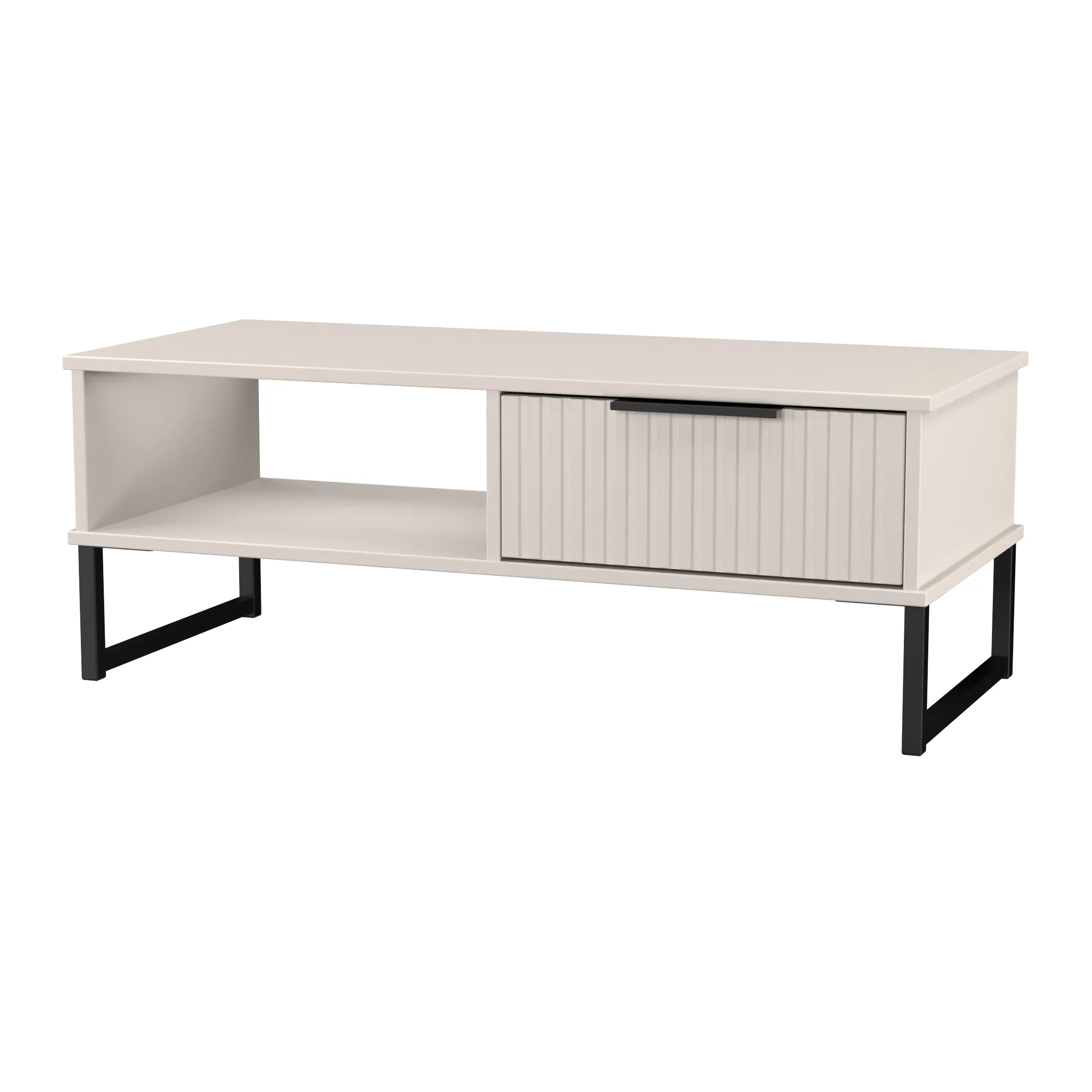 Fluted 1 Drawer Coffee Table in Kashmir Matt - Ready Assembled - Image 4
