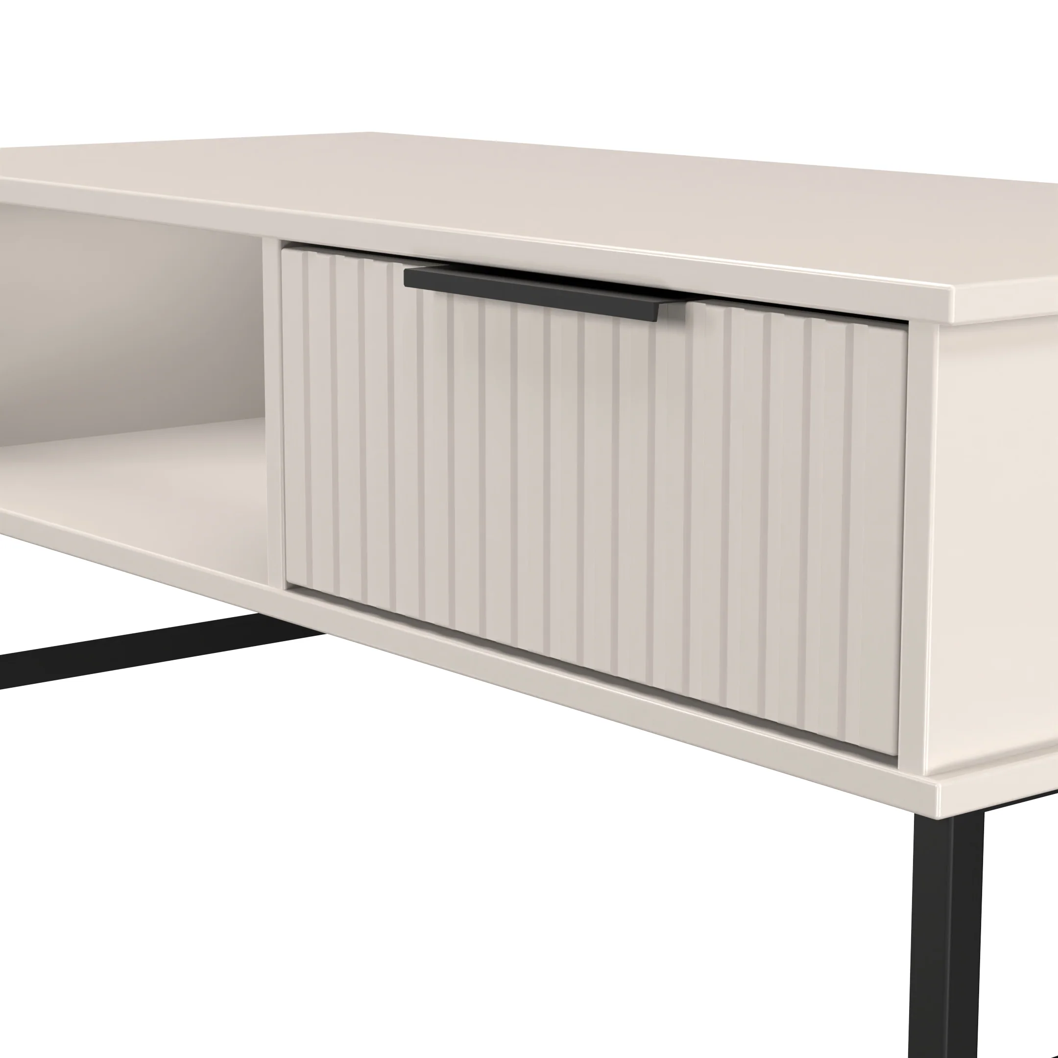 Fluted 1 Drawer Coffee Table in Kashmir Matt - Ready Assembled - Image 5