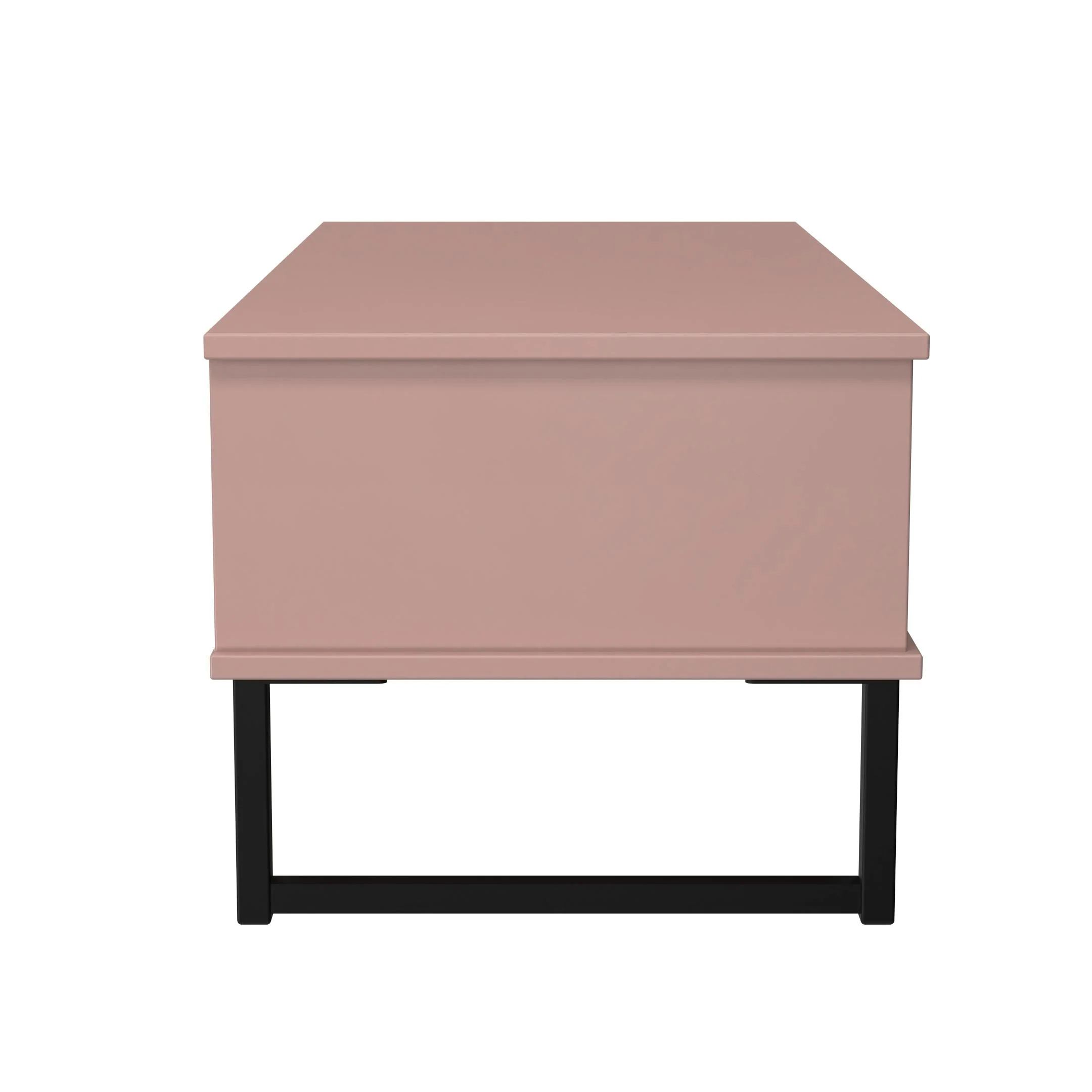 Fluted 1 Drawer Coffee Table in Kobe Pink - Ready Assembled - Image 3