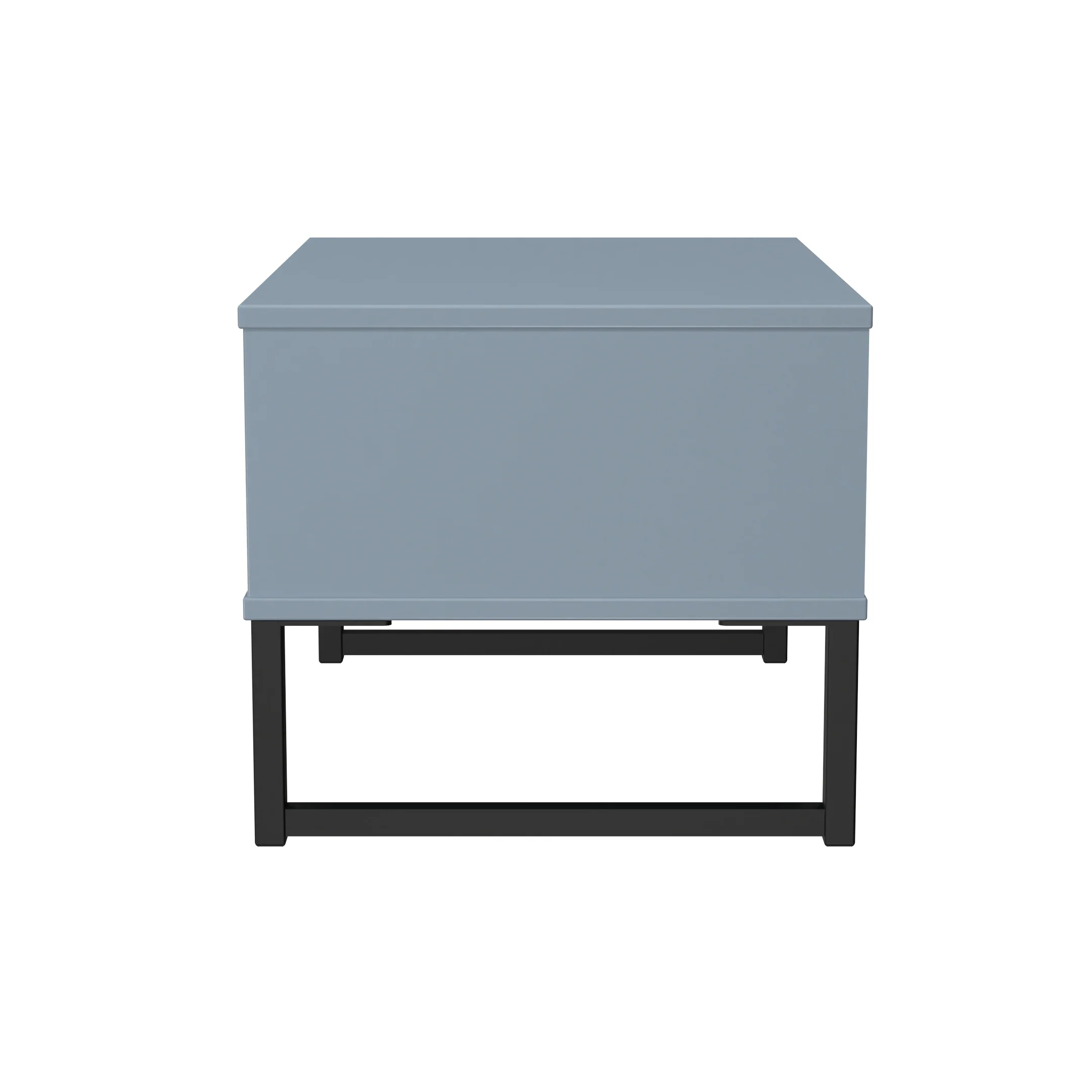 Fluted 1 Drawer Wide Side Table in Denim Blue - Ready Assembled - Image 3