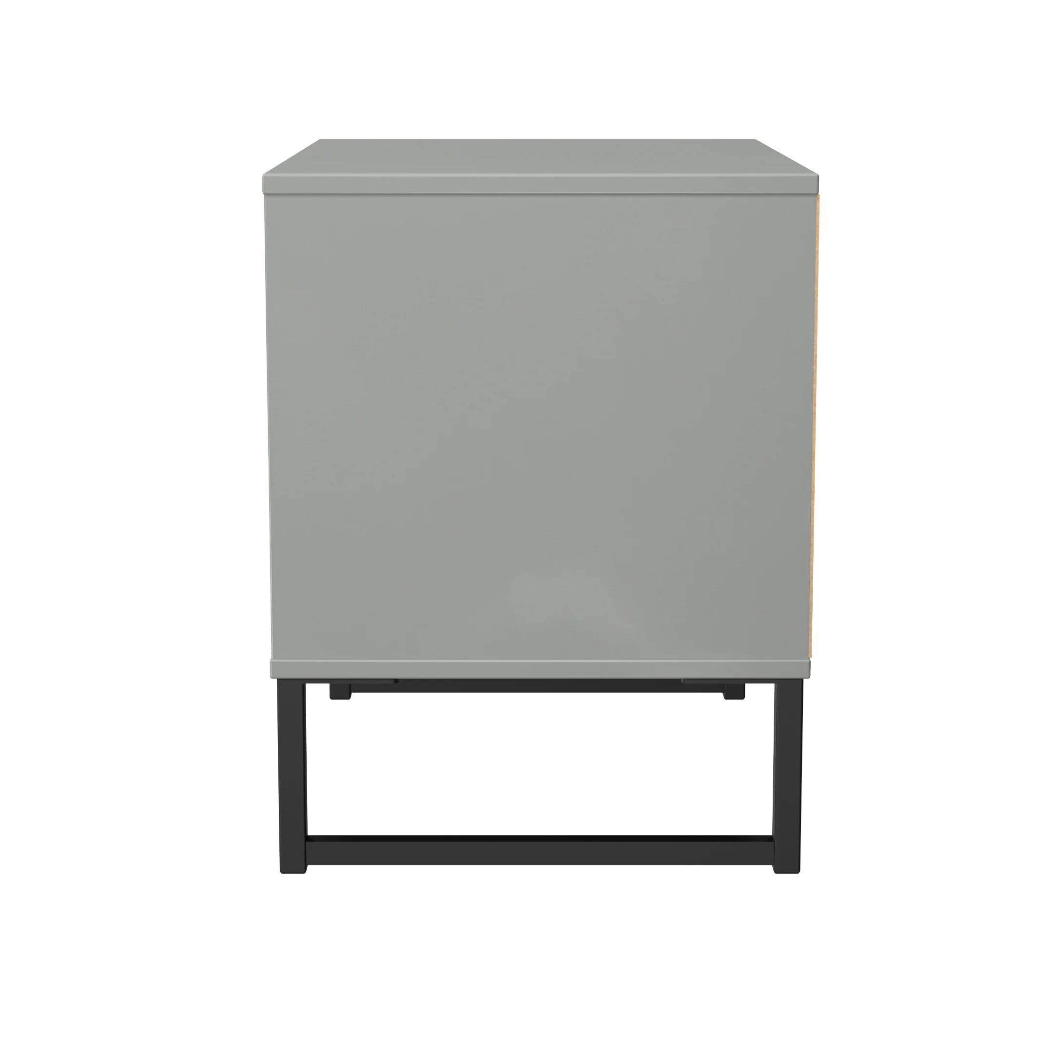 Fluted 2 Drawer Side Table in Dusk Grey - Ready Assembled - Image 3