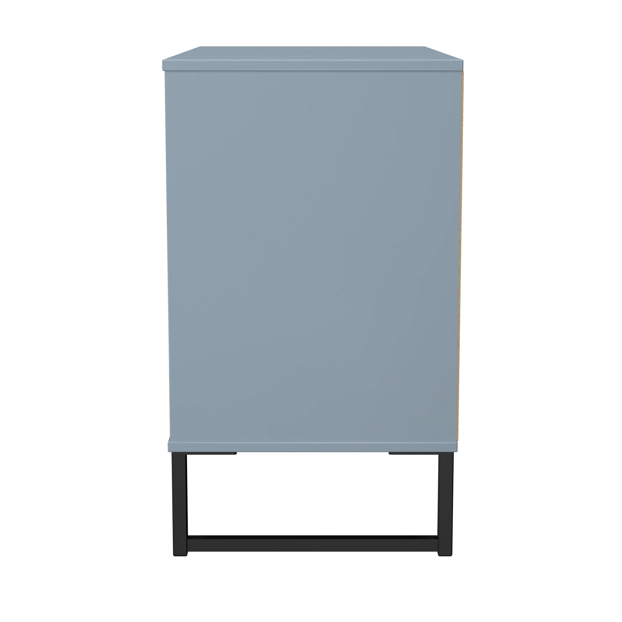 Fluted 3 Drawer Chest in Denim Blue - Ready Assembled - Image 3