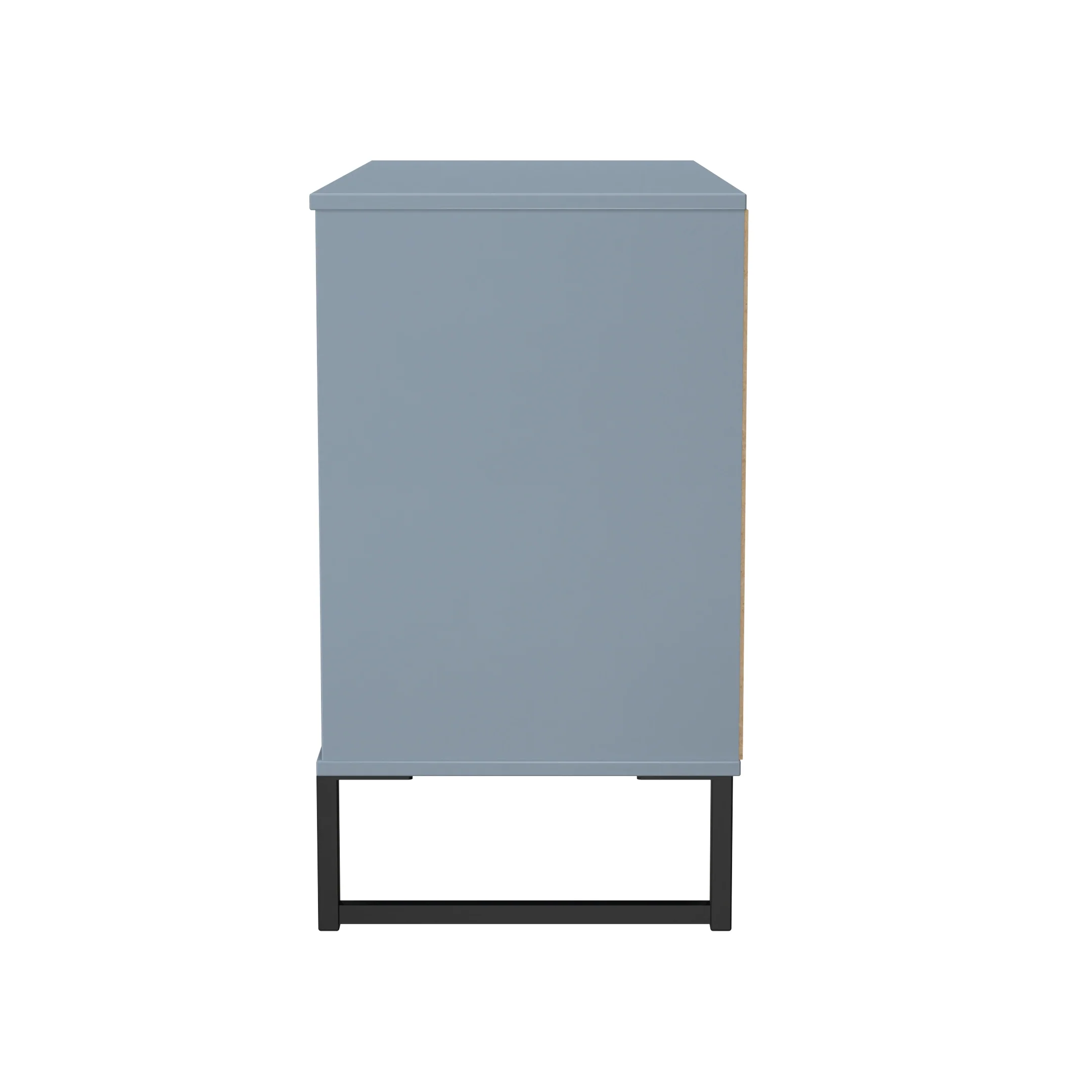 Fluted 3 Drawer TV Unit in Denim Blue - Ready Assembled - Image 3