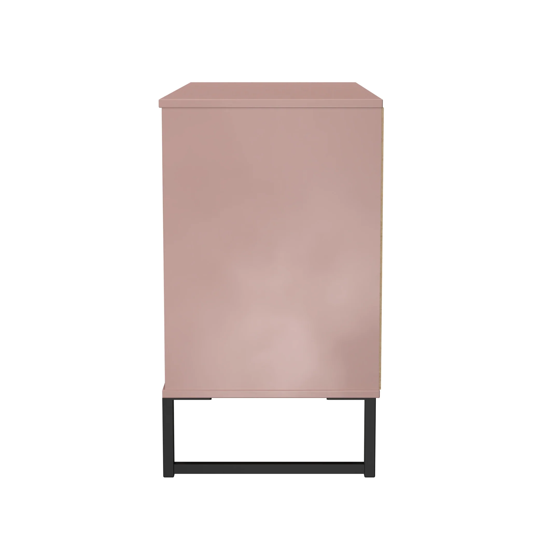 Fluted 3 Drawer TV Unit in Kobe Pink - Ready Assembled - Image 3