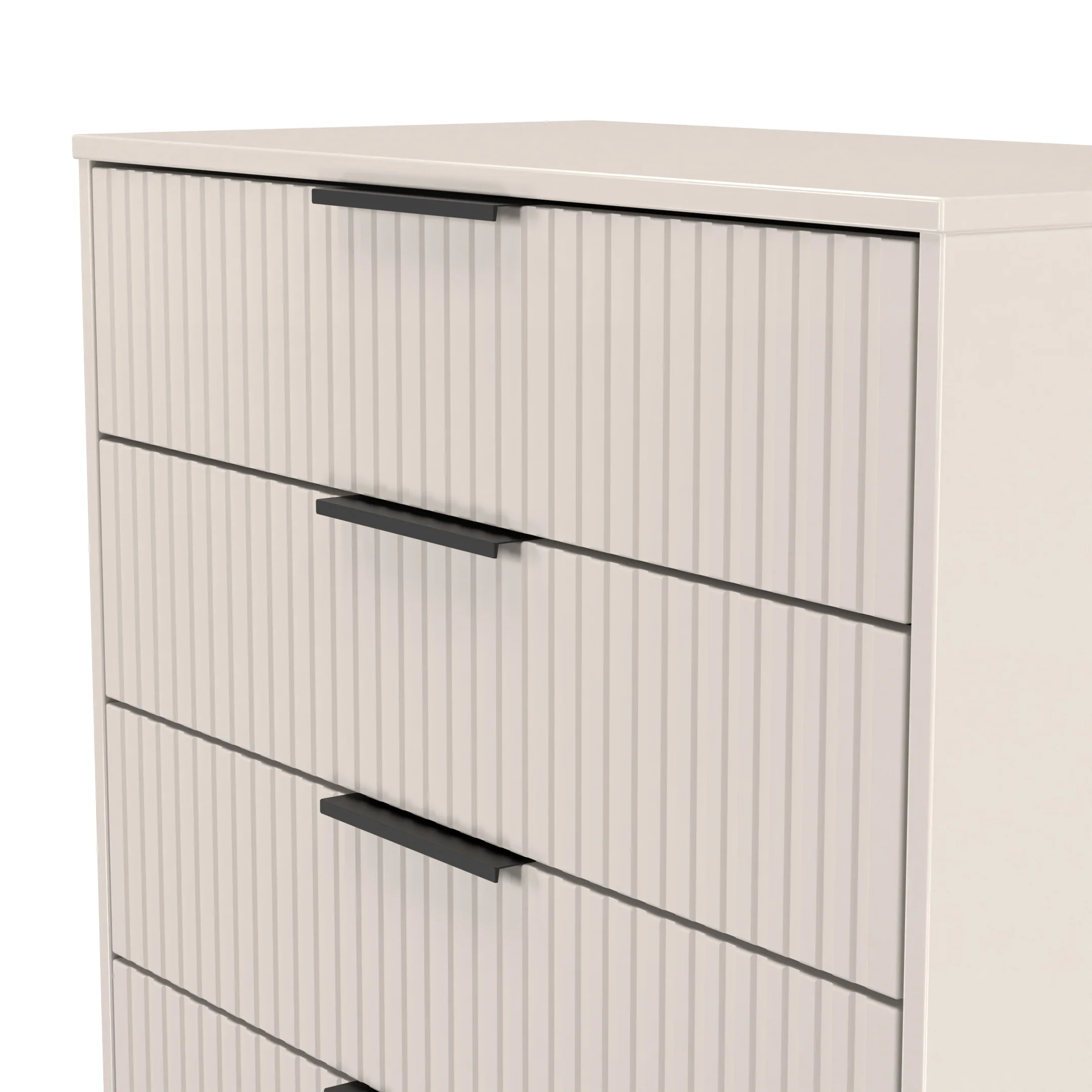 Fluted 4 Drawer Chest in Kashmir Matt - Ready Assembled - Image 4