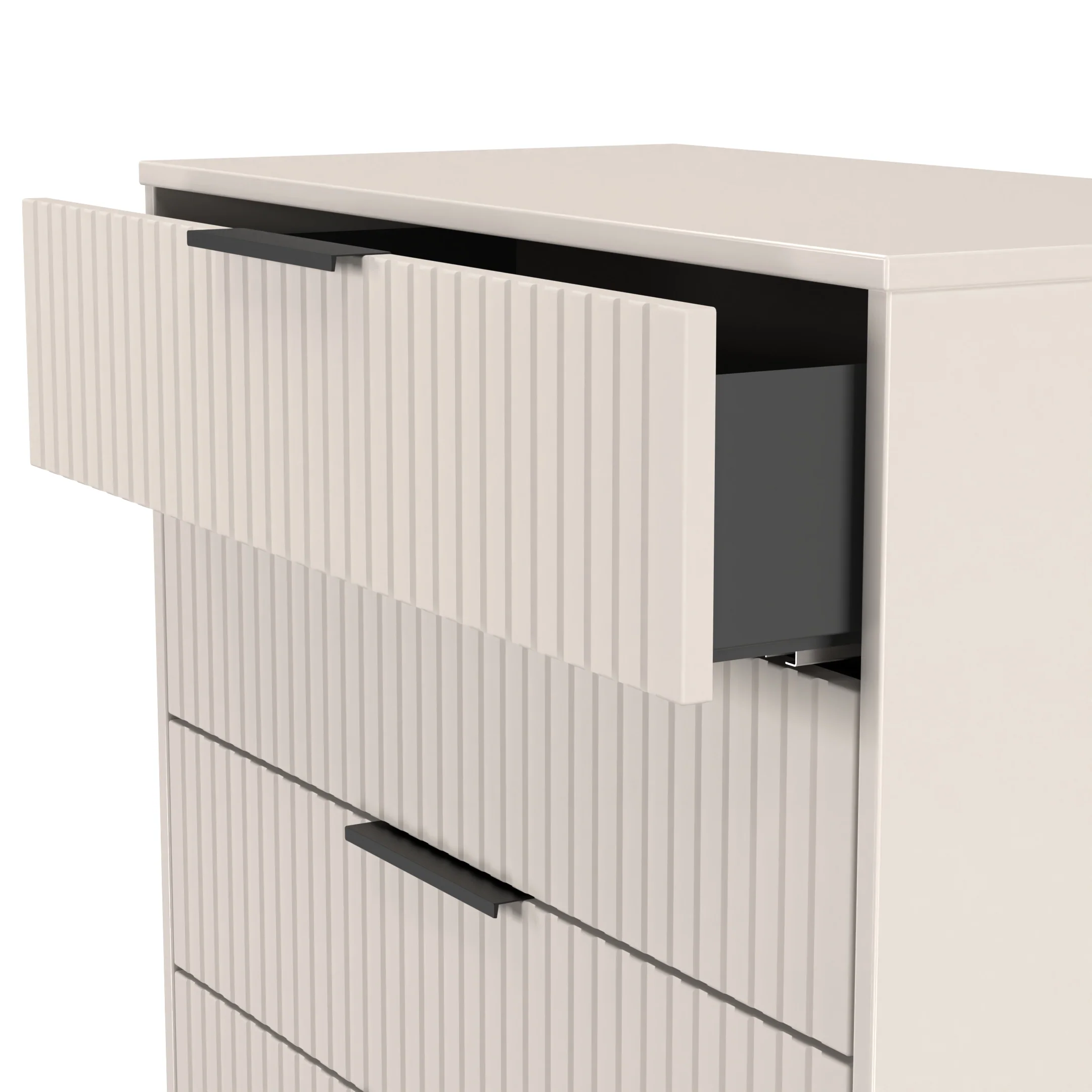 Fluted 4 Drawer Chest in Kashmir Matt - Ready Assembled - Image 5