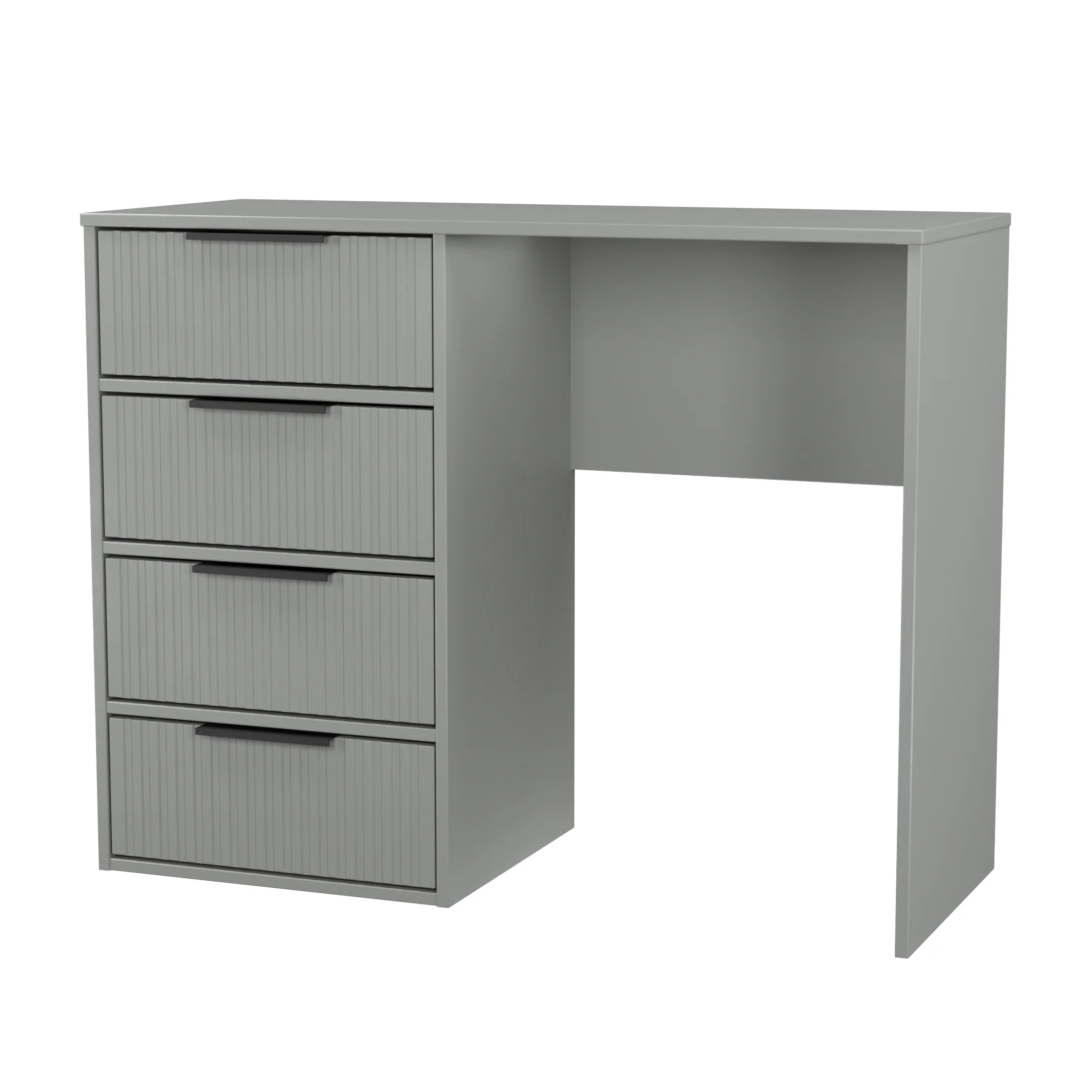 Fluted 4 Drawer Vanity in Dusk Grey - Ready Assembled - Image 4