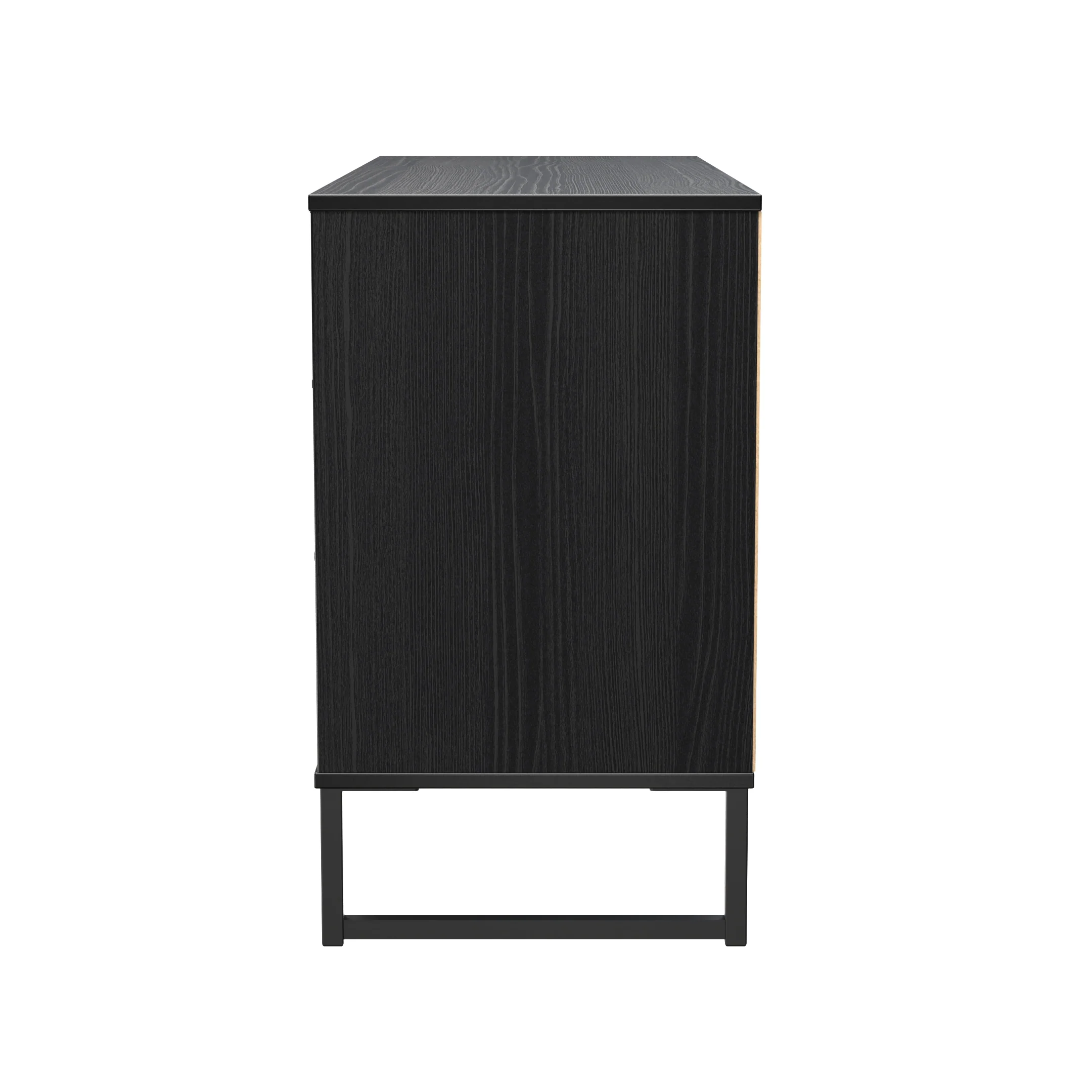 Fluted 6 Drawer Midi Chest in Black Ash - Ready Assembled - Image 3
