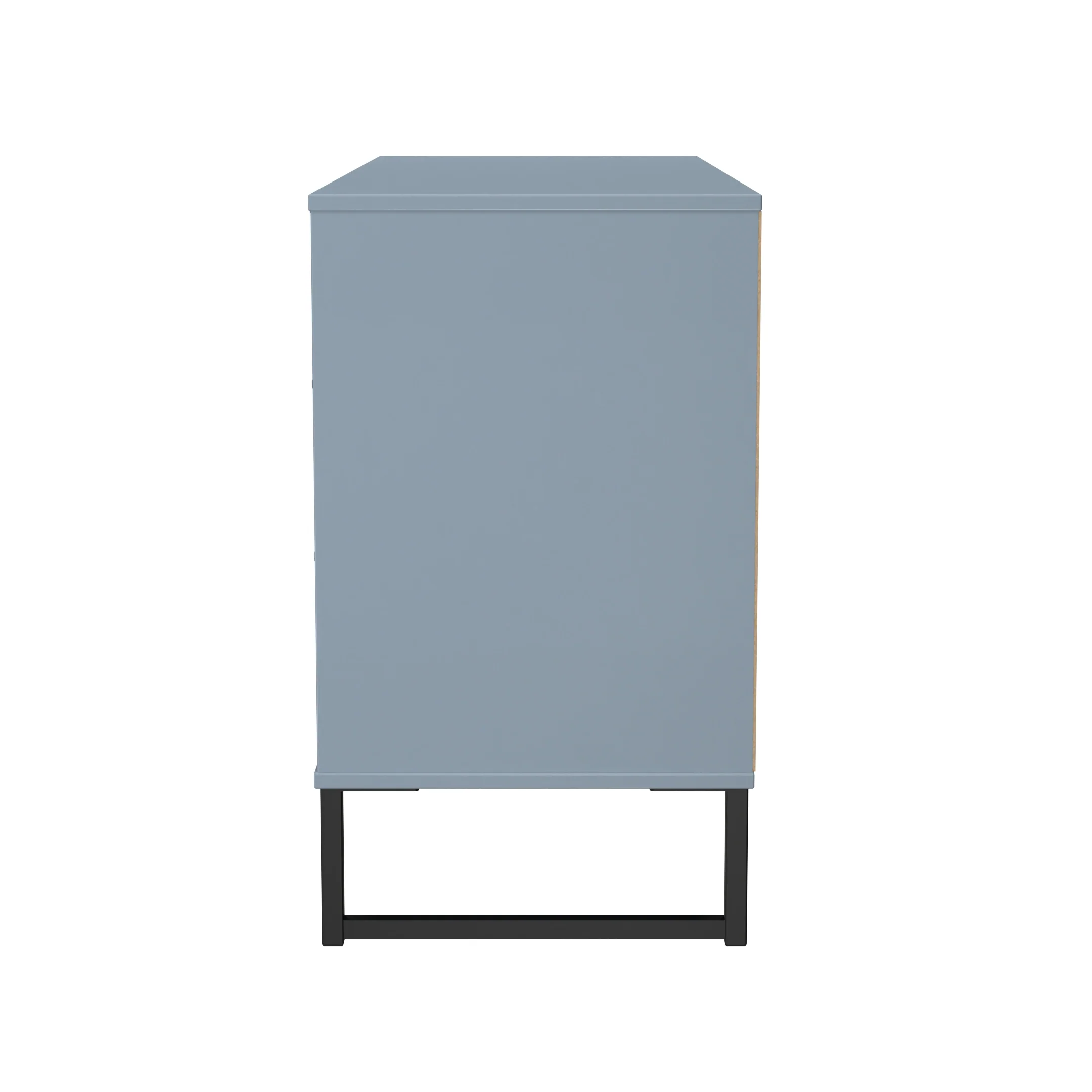 Fluted 6 Drawer Midi Chest in Denim Blue - Ready Assembled - Image 3