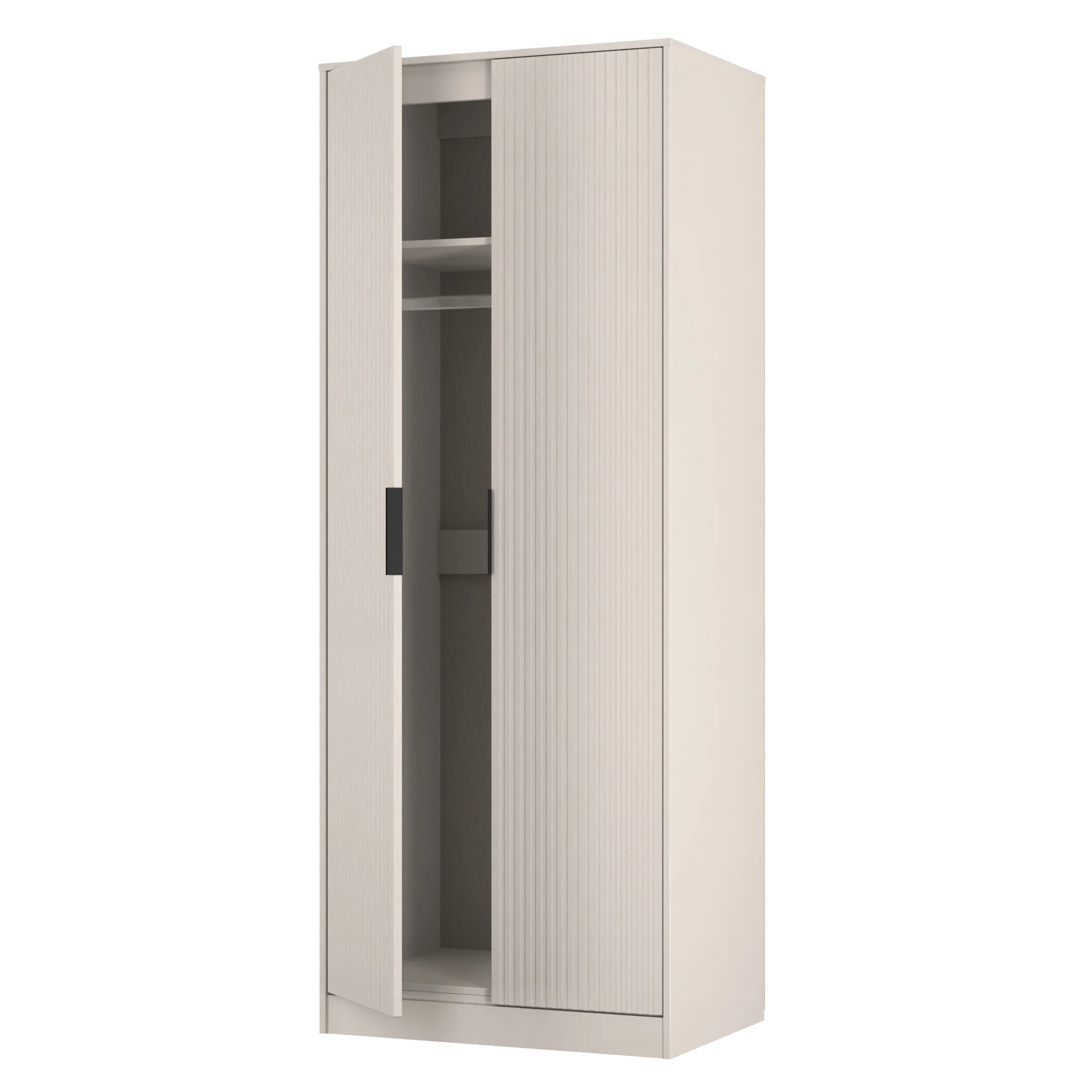 Fluted Double Wardrobe in Kashmir Matt - Ready Assembled - Image 5