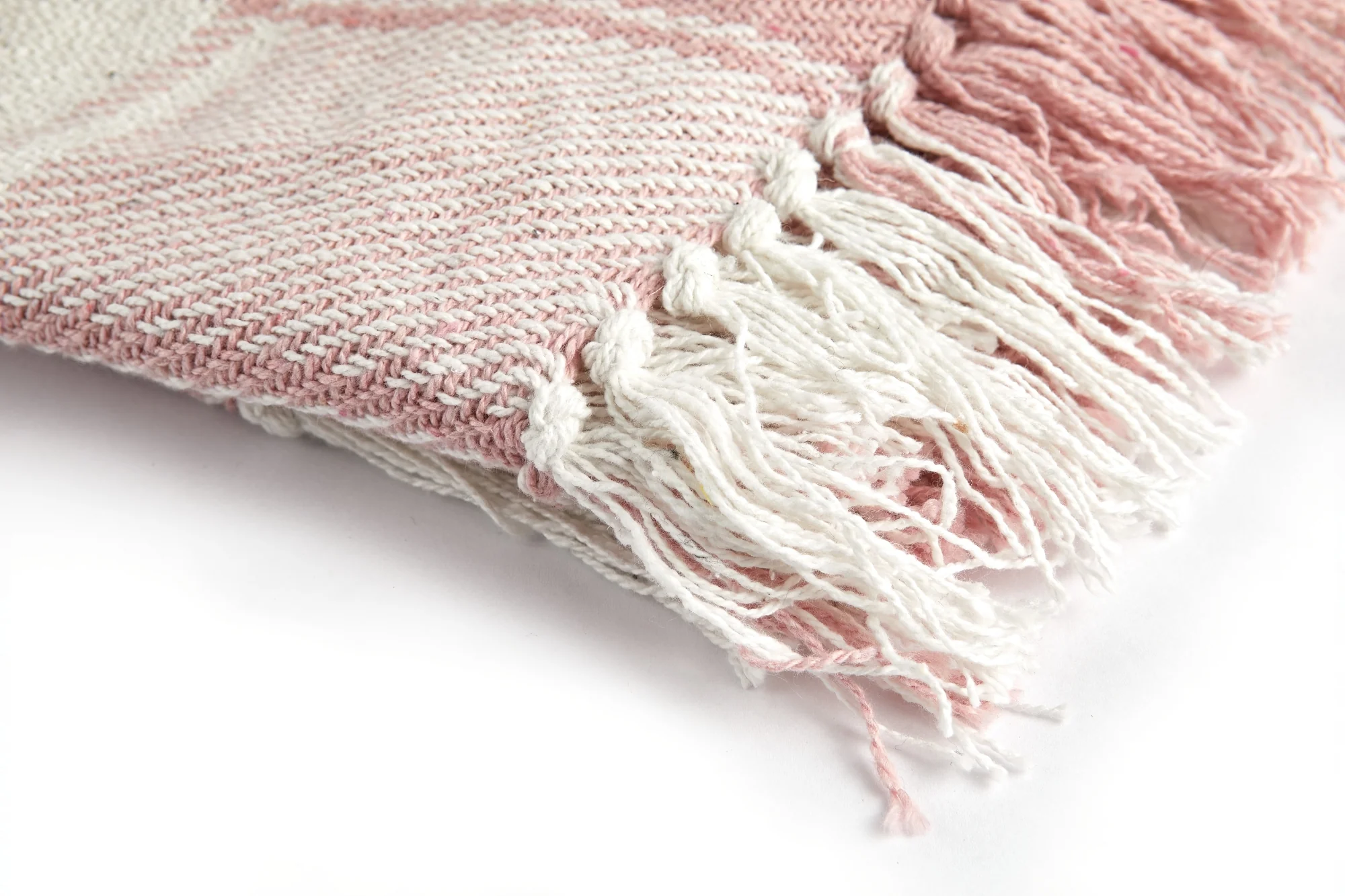 Frisco - Recycled Cotton Throw in Blush Pink (90" x 100") - Image 2