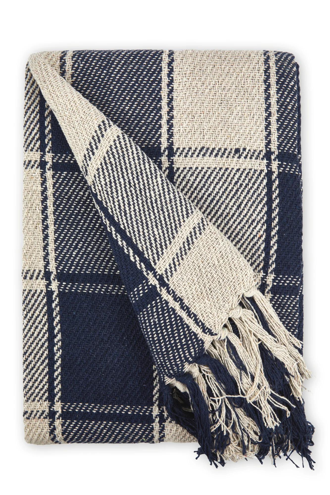 Frisco - Recycled Cotton Throw In Navy Blue (50 Inch X 60 Inch) - Image 5