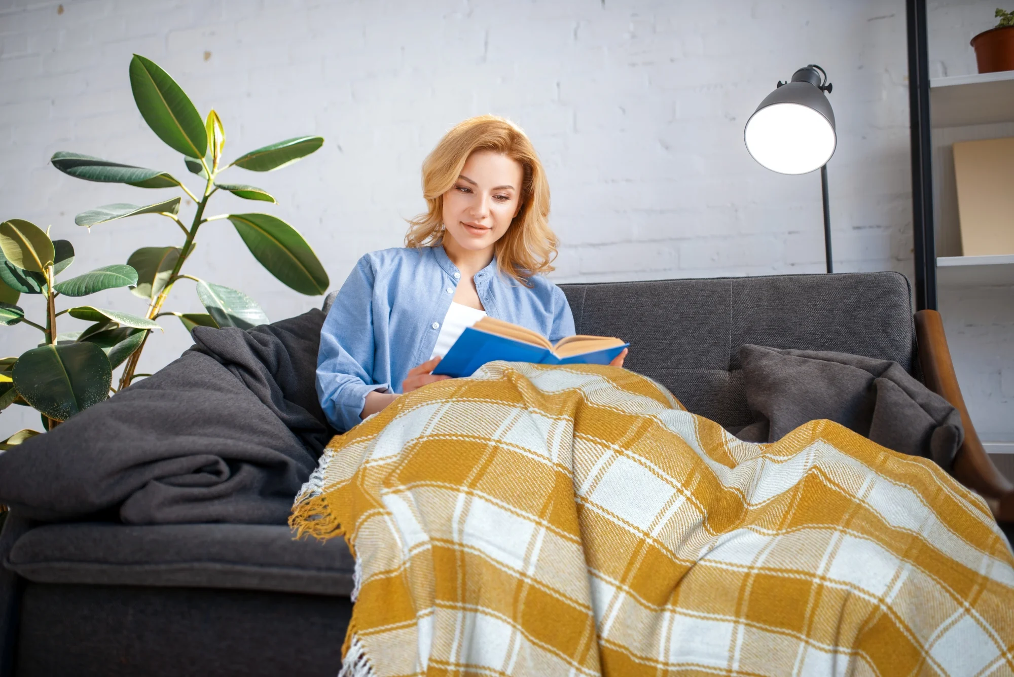 Frisco - Recycled Cotton Throw in Ochre (70" x 100") - Image 3