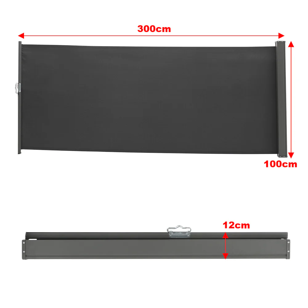 Garden Sanctuary 300cm Outdoor Patio Retractable Side Awning Balcony Sunshade Blind - Image 8