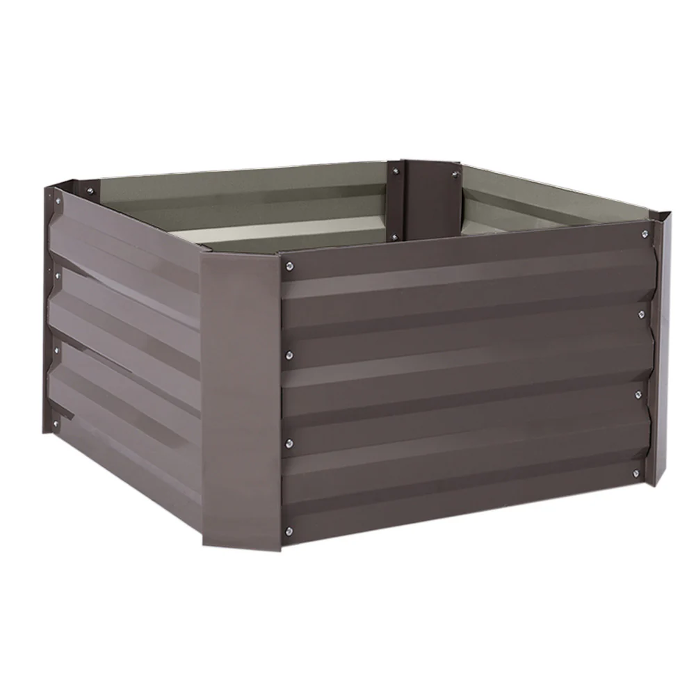 Garden Sanctuary Galvanized Steel Square Raised Garden Bed Planter Box - Image 4
