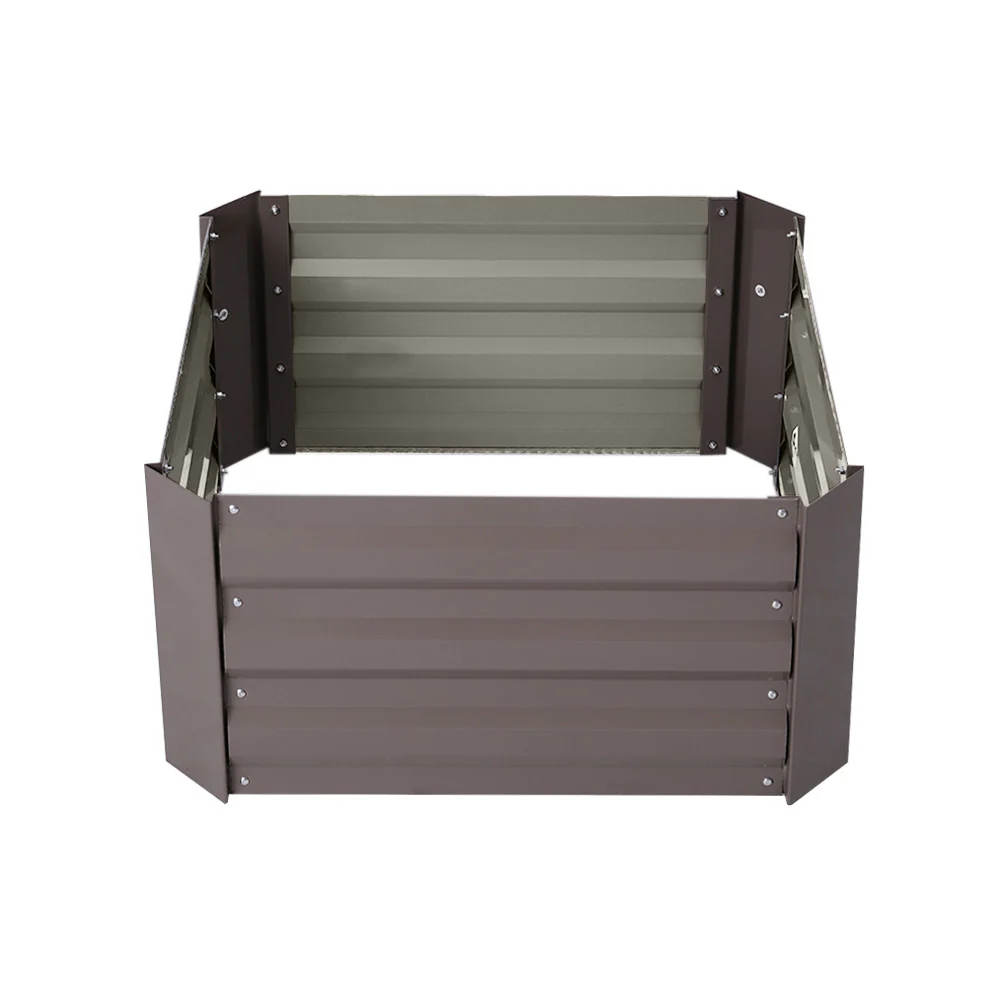Garden Sanctuary Galvanized Steel Square Raised Garden Bed Planter Box - Image 6