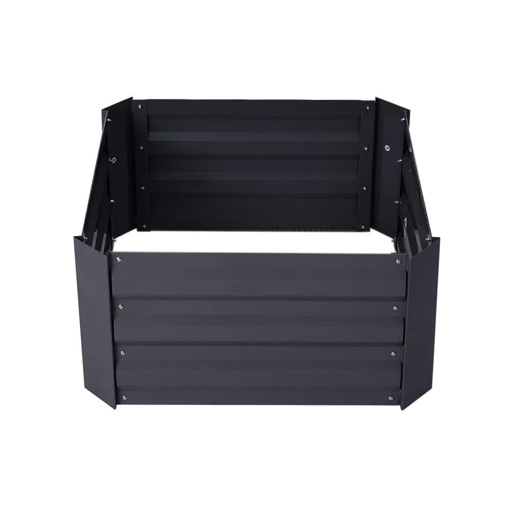 Garden Sanctuary Galvanized Steel Square Raised Garden Bed Planter Box - Image 8