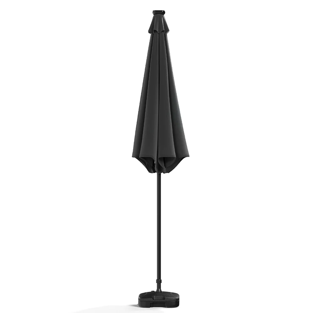 Garden Sanctuary Large Solar Powered LED Patio Umbrella/Parasol For Outdoor Garden Patio With Base - Image 3