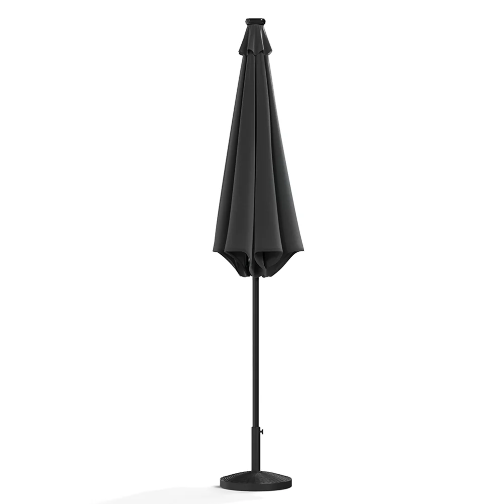 Garden Sanctuary Large Solar Powered LED Patio Umbrella for Outdoor Garden Patio with Base - Image 6