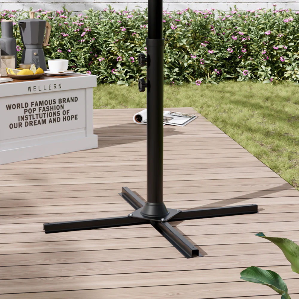 Garden Sanctuary Metal Free Standing Parasol Cross Base