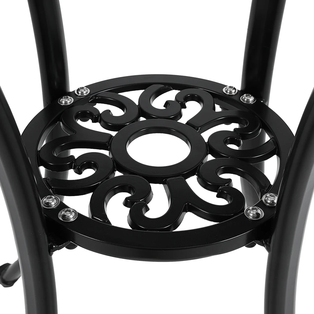 Garden Sanctuary Round Patio Dining Table with Umbrella Hole - Image 5