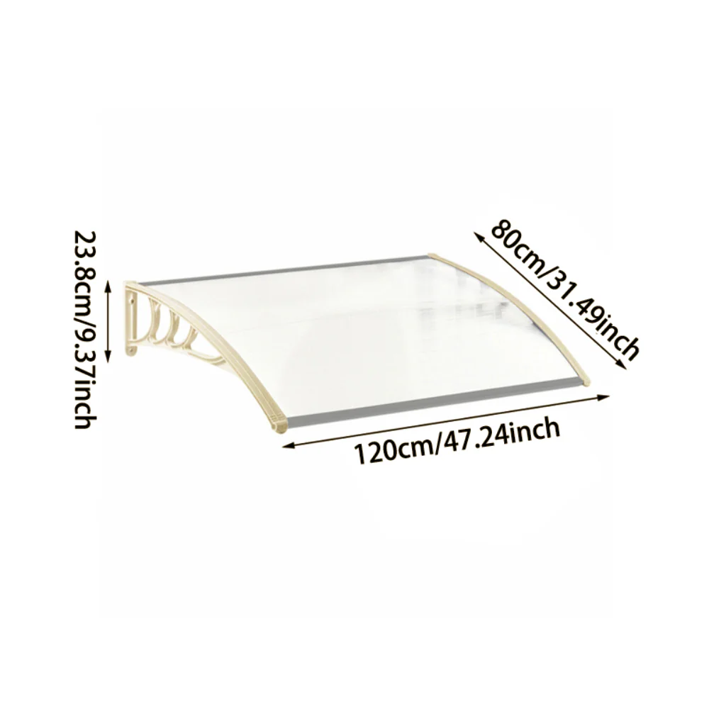 Garden Sanctuary Window Door Awning Canopy with Brackets - Image 5