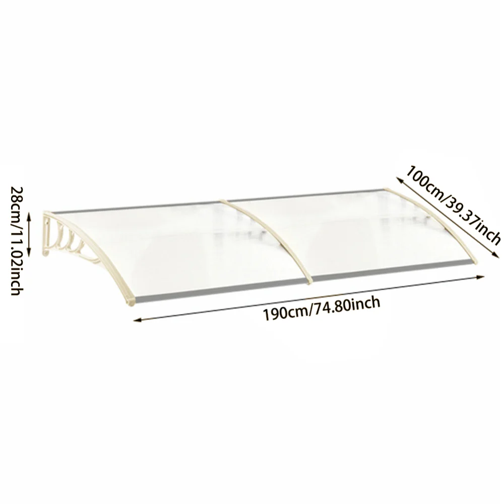 Garden Sanctuary Window Door Awning Canopy With Brackets - Image 7