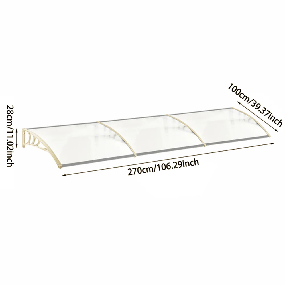 Garden Sanctuary Window Door Awning Canopy with Brackets - Image 5