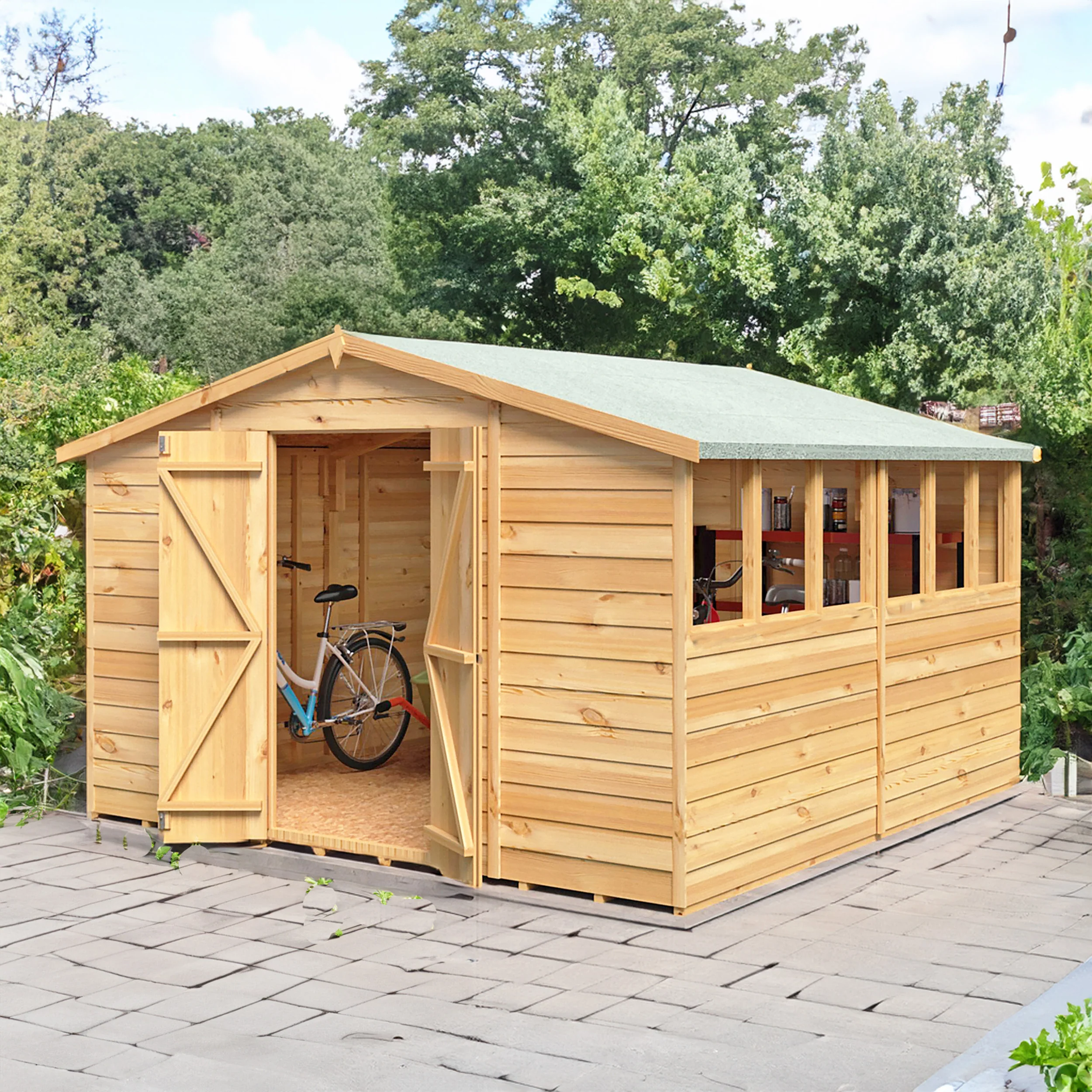 Garden Value Overlap 10 X 10 Apex Shed - Image 2