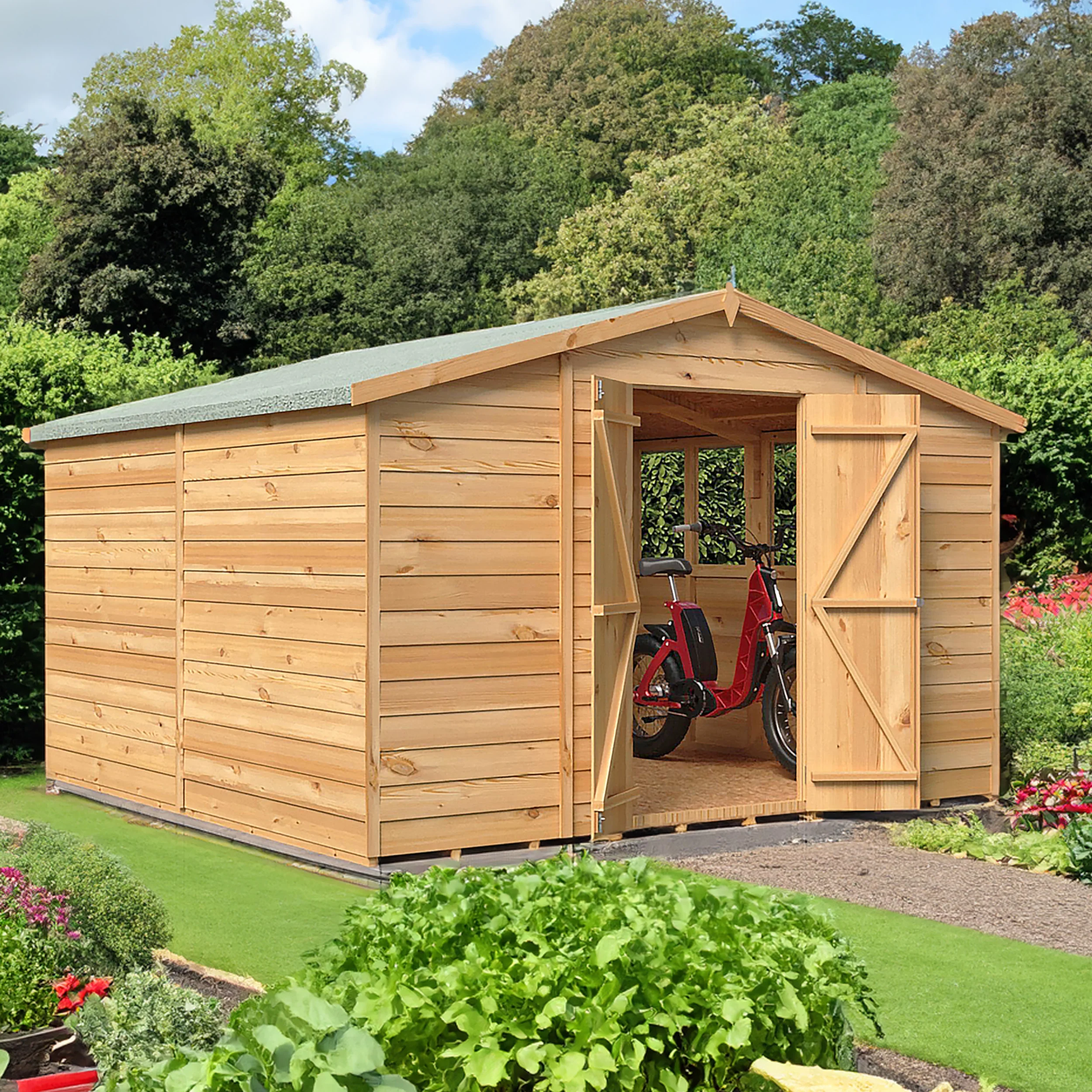Garden Value Overlap 10 X 10 Apex Shed - Image 4