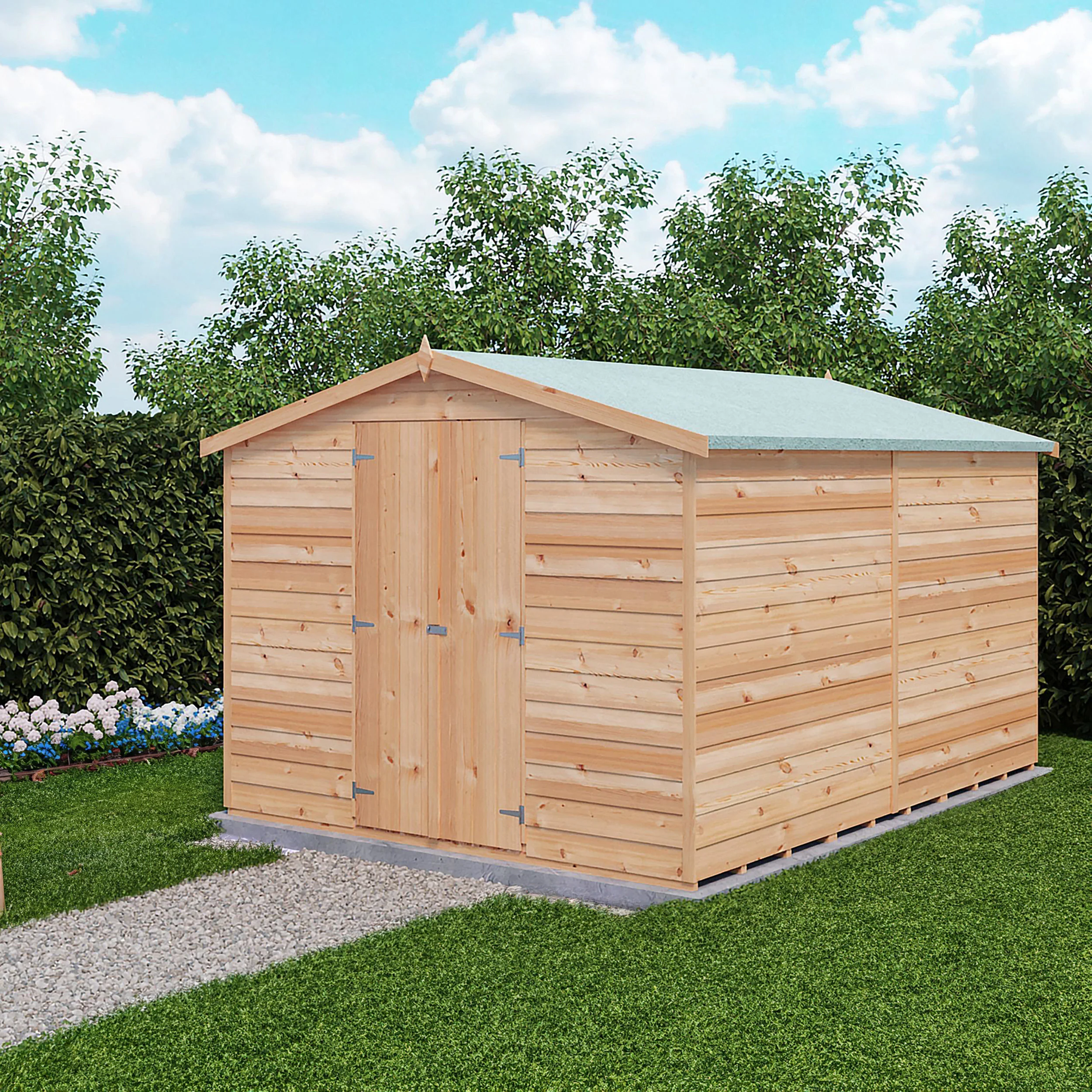 Garden Value Overlap 10 X 8 Windowless Shed - Image 3